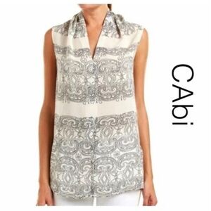 CAbi Scrollwork Top Sz M EUC